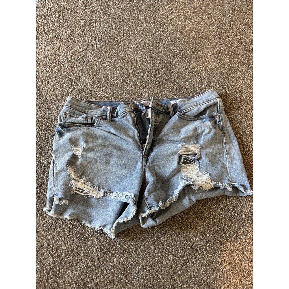 Women's Sofia Distressed Jean Shorts by Sofia Vergara Size 10